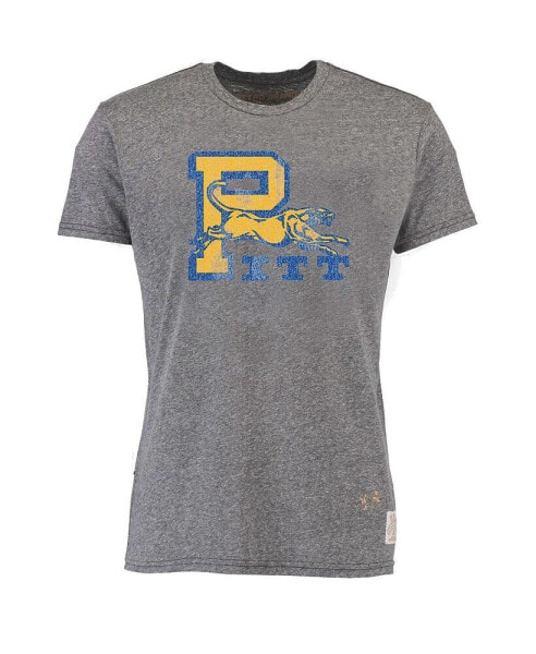 Men's Heather Gray Pitt Panthers Vintage-Like Tri-Blend T-shirt