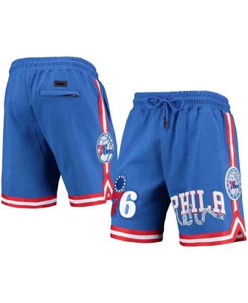 Men's Royal Philadelphia 76ers Team Chenille Shorts