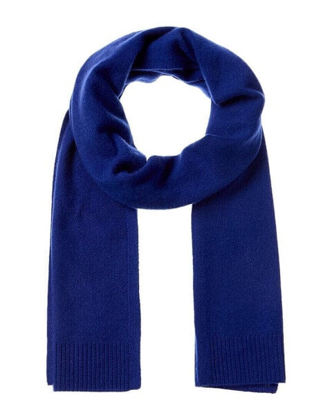 Qi Cashmere Jersey Cashmere Scarf Men's Blue Os