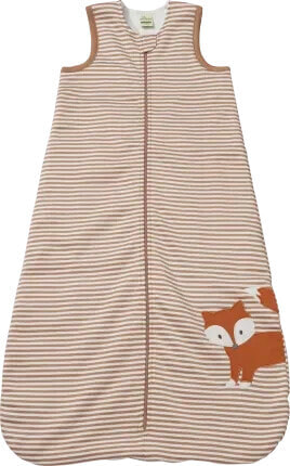 Schlafsack 2 TOG mit Fuchs-Motiv, weiß & braun, 90 cm, 1 St