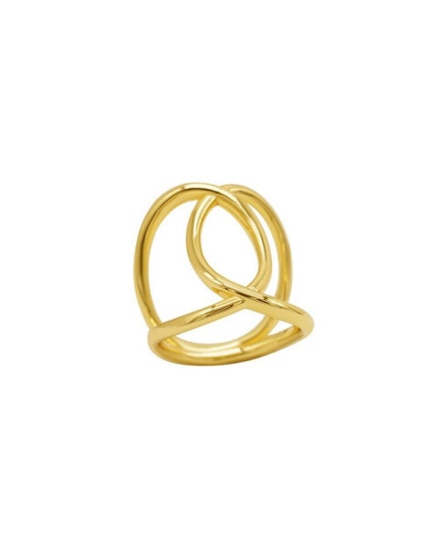14K Gold-Plated Tall Infinity Ring