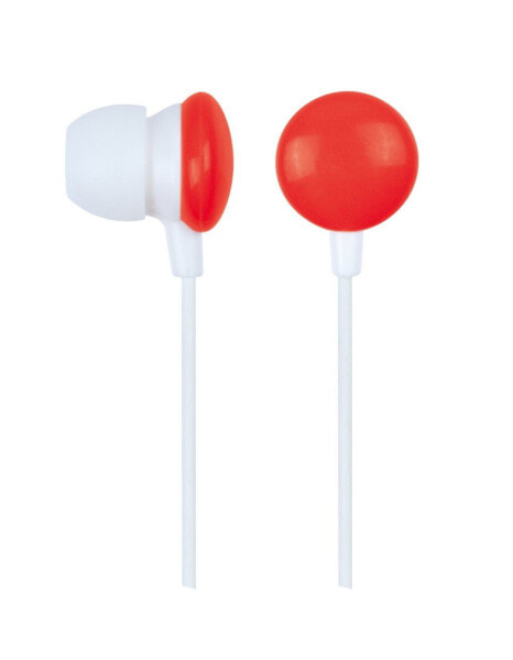Gembird MHP-EP-001-R, Wired, 50 - 18000 Hz, Music, 12 g, Headphones, Red, White