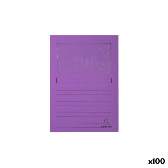 Подпапка Exacompta Forever Прозрачное окно Фиолетовый A4 100 Предметы
