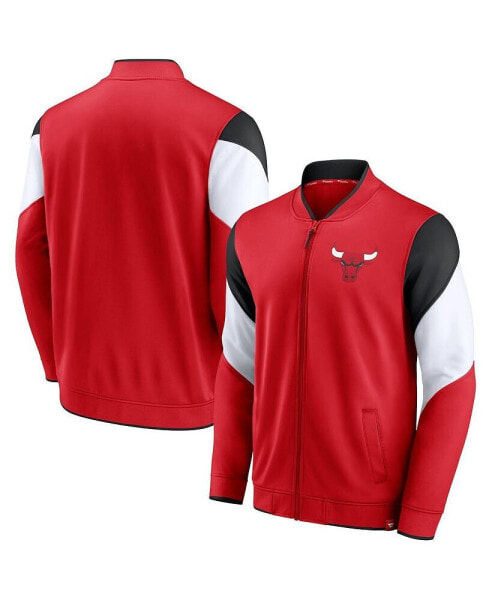 Men's Red, Black Chicago Bulls League Best Performance Full-Zip Jacket