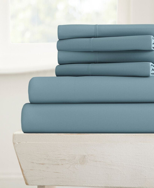 Solids in Style by The Home Collection 6 Piece Bed Sheet Set, Full