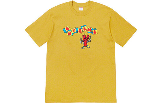 Supreme SS19 Dynamite Tee 印花短袖T恤 男女同款 姜黄色 送礼推荐 / Футболка Supreme SS19 Dynamite Tee T SUP-SS19-10491