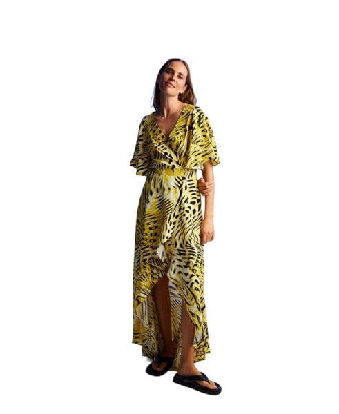 Women's Printed Asymmetrical Dress