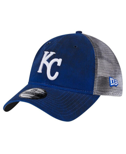 Men's Royal Kansas City Royals Team Slick Trucker 9TWENTY Adjustable Hat