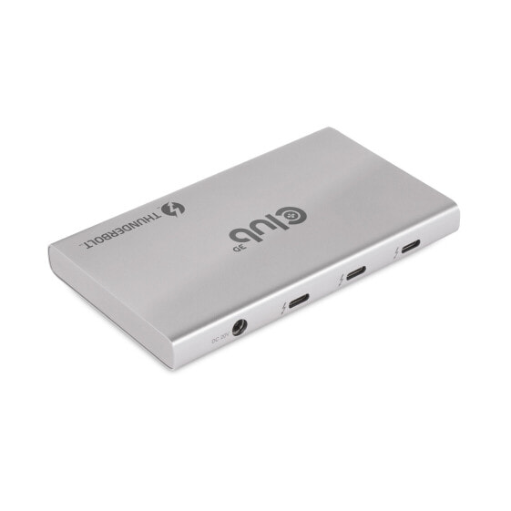 Club 3D Certified Thunderbolt™4 Portable 5-in-1 Hub with Smart Power - Docking - Thunderbolt 4 - Silver - OS Support: Windows10™ or above version supported Thunderbolt™ 4 host MacOS™ 11 or above... - DC - 10 W