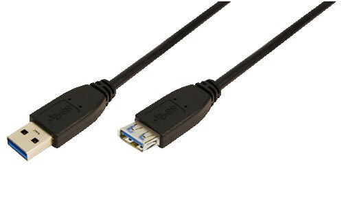 Разъем USB A - USB A 3.0 F/M LogiLink 1м - USB 3.2 Gen 1 (3.1 Gen 1) Male/Female черный