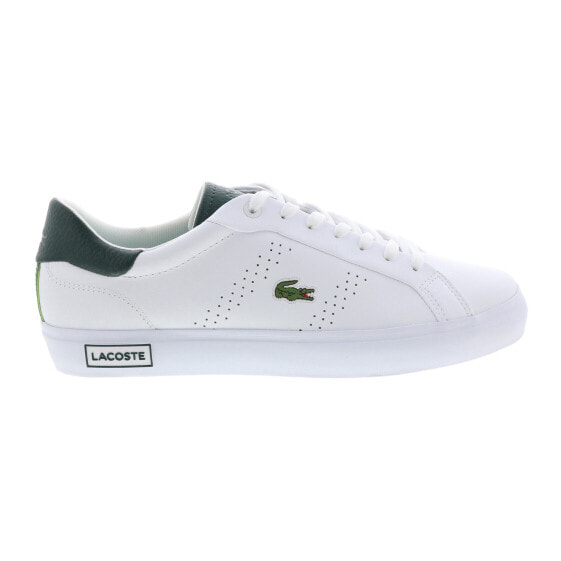 Lacoste Powercourt 2.0 123 1 Mens White Leather Lifestyle Sneakers Shoes