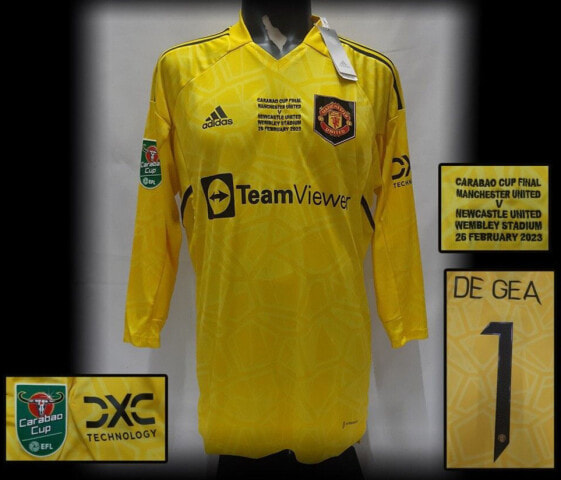 Manchester United Carabao Cup 2023 shirt goalkeeper jersey 2022 De Gea yellow GK