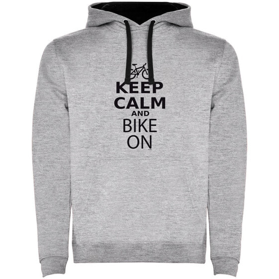 KRUSKIS Keep Calm And Bike On Two-Colour hoodie