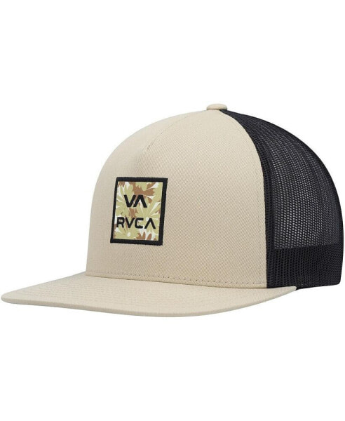 Men's Khaki VA All The Way Print Trucker Snapback Hat
