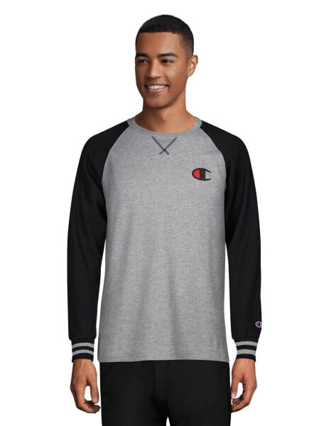 Champion Men's Long Sleeve Waffle Raglan Sleep Crew - CLWC67