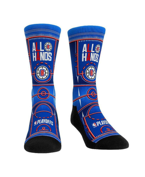 Men's and Women's Royal LA Clippers 2024 NBA Playoffs Slogan Crew Socks