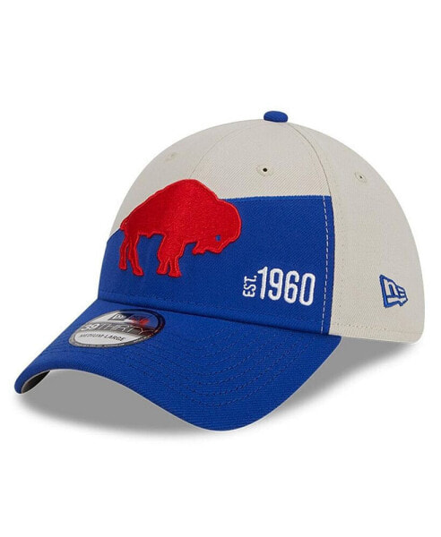 Men's Cream, Royal Buffalo Bills 2023 Sideline Historic 39THIRTY Flex Hat