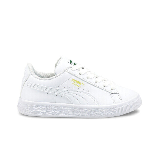 Puma Basket Classic Xxi Lace Up Toddler Boys White Sneakers Casual Shoes 380570