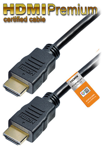 Transmedia C 215-5, 5 m, HDMI Type A (Standard), HDMI Type A (Standard), 3D, 18 Gbit/s, Black, Gold