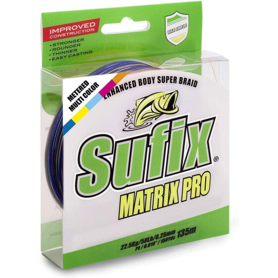 Плетеный шнур для рыбалки Sufix Matrix Pro 250 м