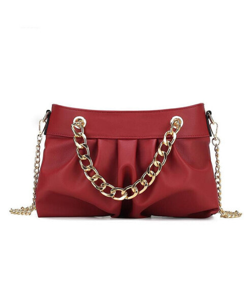 Marvila Minimalist Chain Ruched Shoulder Bag by Mia K