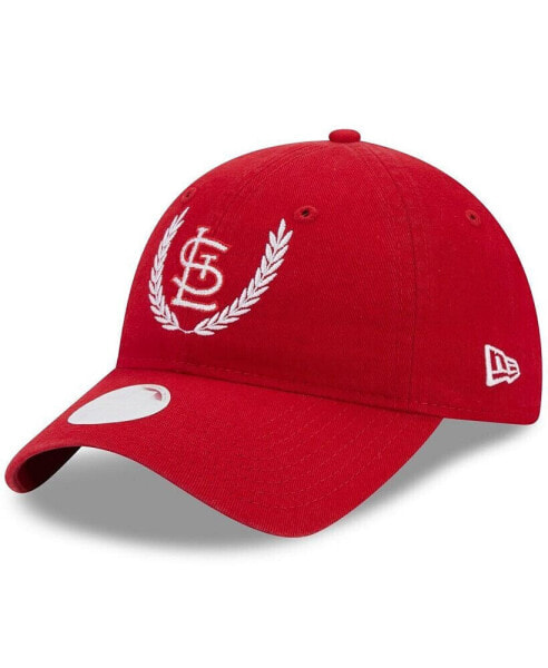 Бейсболка регулируемая New Era женская красная с логотипом команды "St. Louis Cardinals" Leaves 9TWENTY