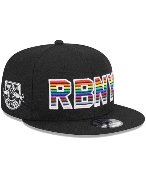 Men's Black New York Red Bulls Pride 9FIFTY Snapback Hat