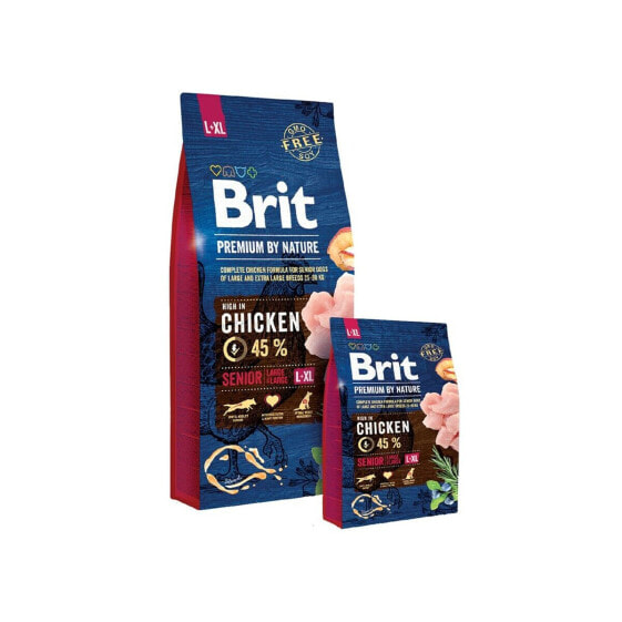 Сухой корм для собак Brit Premium by Nature Senior L+XL Яблоко Курица Кукуруза 20-40 кг 15 кг