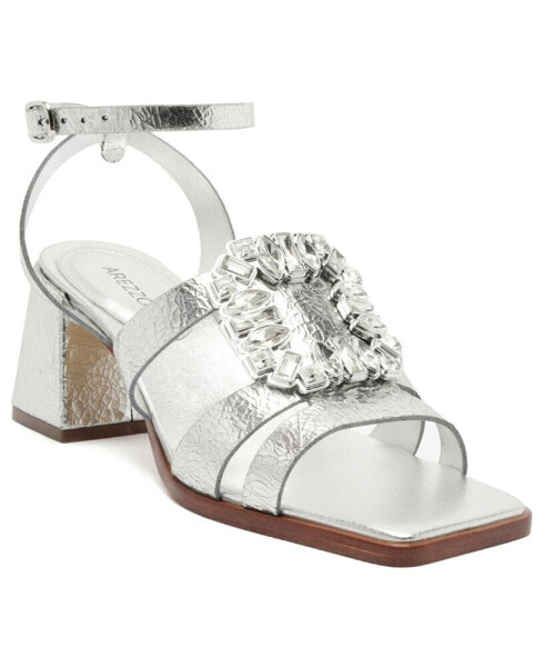 Women's Sadie Rhinestone Mid Block Sandals