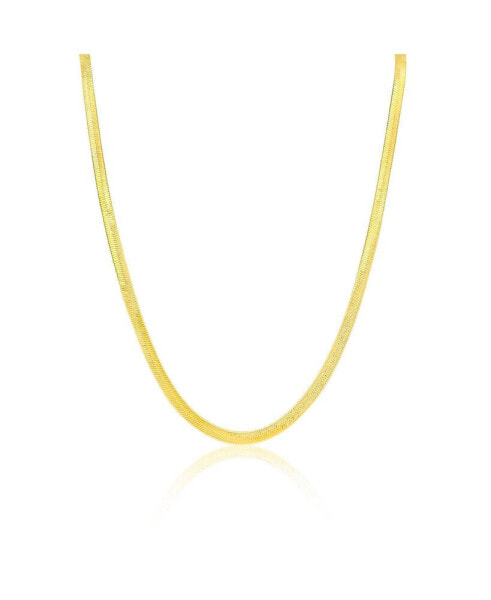 Yellow Gold Tone Snake Chain Necklace