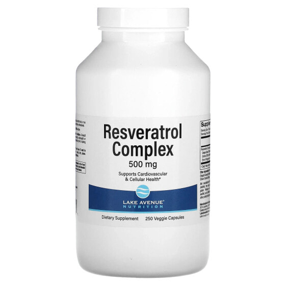 Resveratrol Complex, 500 mg, 250 Veggie Capsules