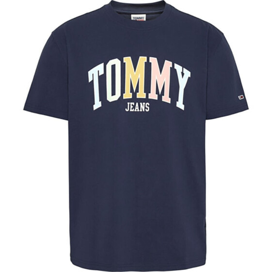 Футболка TOMMY JEANS Классическая футболка колледжа "Pop" с коротким рукавом
