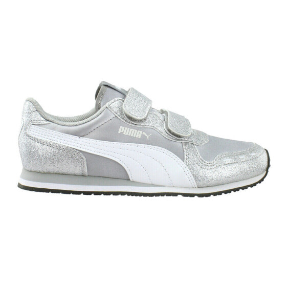 Puma Cabana Racer Glitz V Ps Mens Silver Sneakers Casual Shoes 370985-01