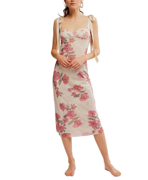 Women's Got Glam Floral Midi Slip Dress