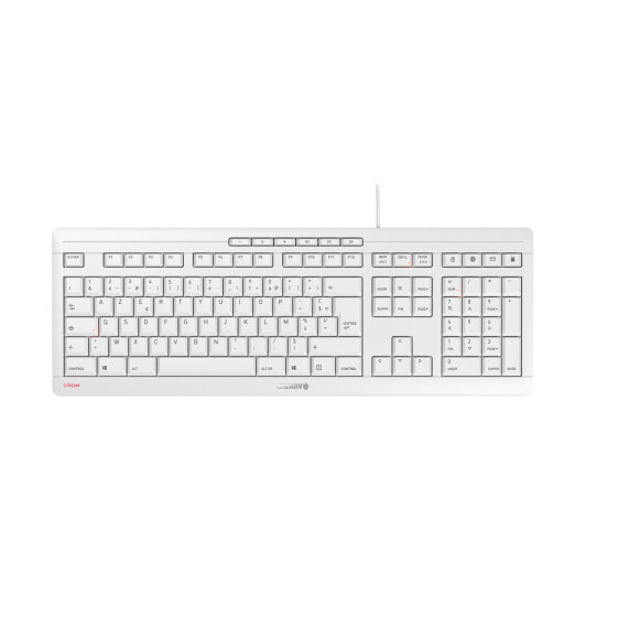 Cherry Stream Keyboard - Full-size (100%) - USB - Mechanical - AZERTY - White