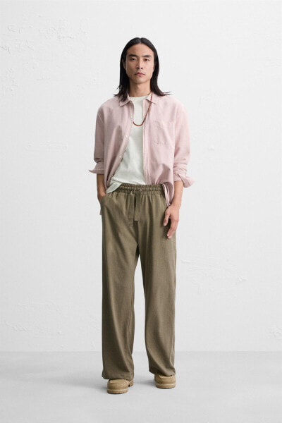 RUSTIC TEXTURED WEAVE TROUSERS