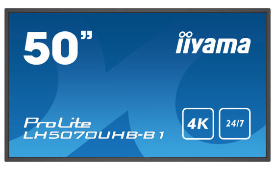 - Дисплей Iiyama LH5070UHB - 49.5" VA панель - 3840 x 2160 пикселей