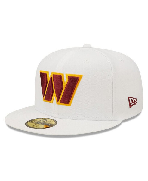 Men's White Washington Commanders Omaha 59Fifty Fitted Hat
