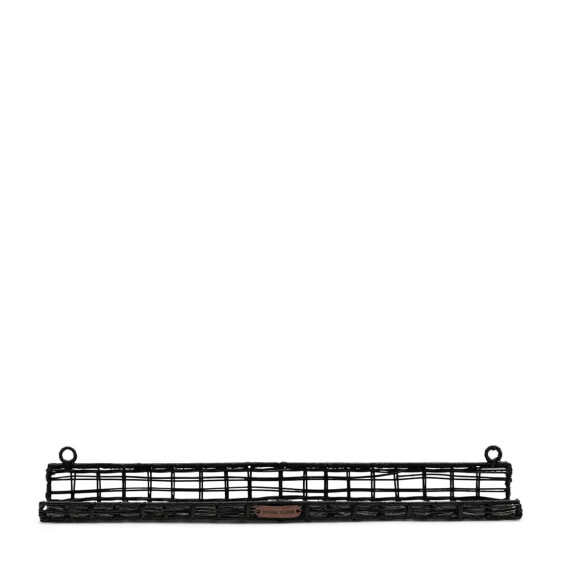 Rustic Rattan Wall Shelf black 60cm