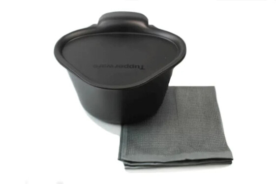 TUPPERWARE Adretto schwarz + GLASTUCH