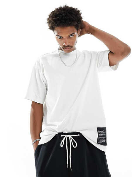 Dr Denim Miller oversized fit t-shirt in off white