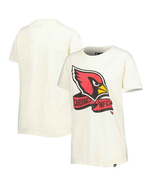 Women's Cream Arizona Cardinals Chrome Sideline T-shirt