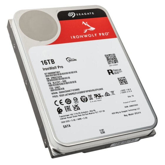 Seagate IronWolf Pro NAS HDD, SATA 6G, 7200 U/min, 3,5 Zoll - 16 TB