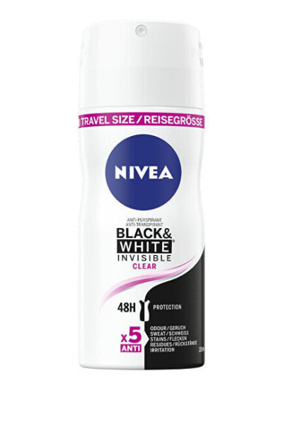 Антиперспирант Nivea Invisible For Black & White Clear Mini (мини) 100 мл