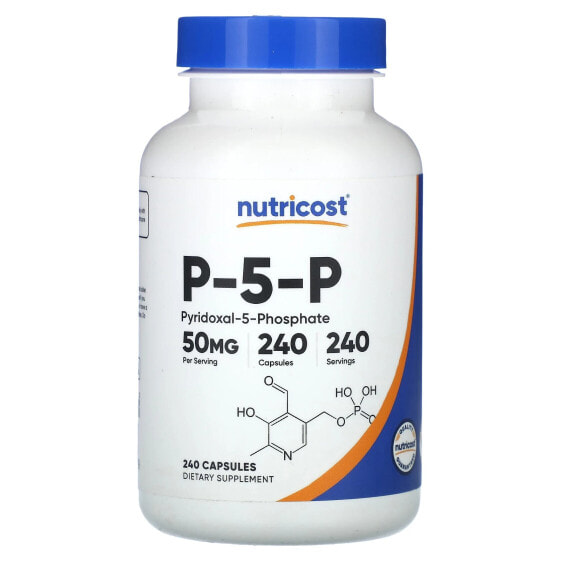 Витамины группы B Nutricost P-5-P 50 мг, 240 капсул