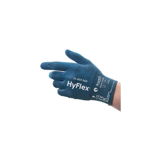 Ansell Handschuhe HyFlex 11-819 ESD Größe 9 blau EN 388, EN 16350 PSA-Kategorie II , VE: 12 Paar