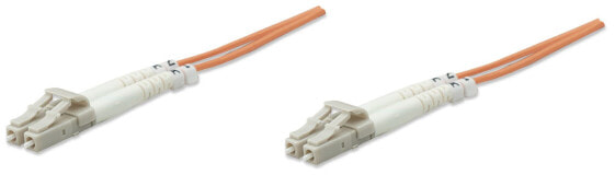 Intellinet Fiber Optic Patch Cable - OM2 - LC/LC - 5m - Orange - Duplex - Multimode - 50/125 µm - LSZH - Fibre - Lifetime Warranty - Polybag - 5 m - OM2 - LC - LC