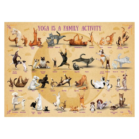 Puzzle Yoga ist eine Familienaktivität