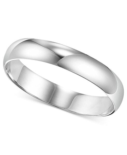 Men's Platinum Ring, 4mm Wedding Band