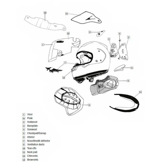 ARAI X RX-7V/Race Chinguard Ventilation